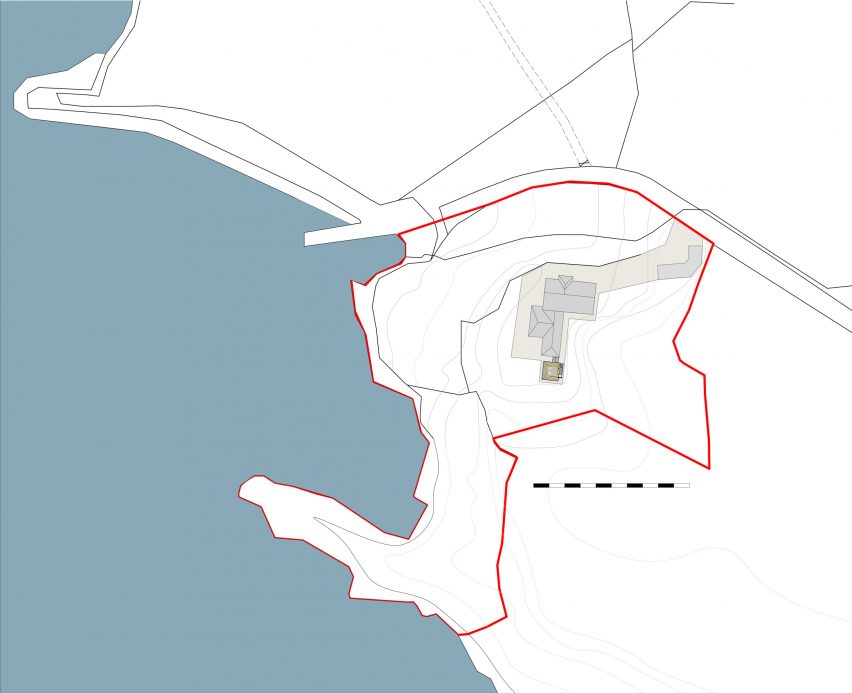Site plan of Library Lookout by Tierney Haines Architects