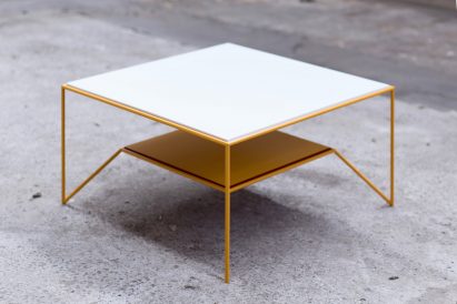 Maria Scarpulla's tables with flippable tops are designed to suit your mood