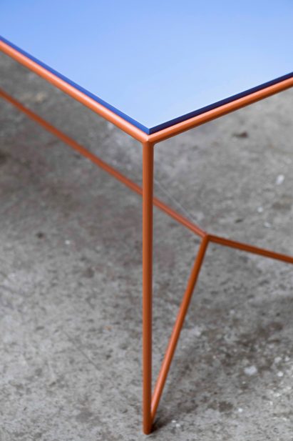 Maria Scarpulla's tables with flippable tops are designed to suit your mood