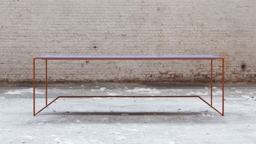 Maria Scarpulla's tables with flippable tops are designed to suit your mood