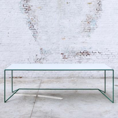 Maria Scarpulla's tables with flippable tops are designed to suit your mood