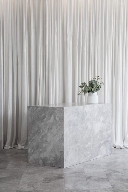 Interiors of Mariana Hardwick bridal boutique, designed by Adam Kane Architects