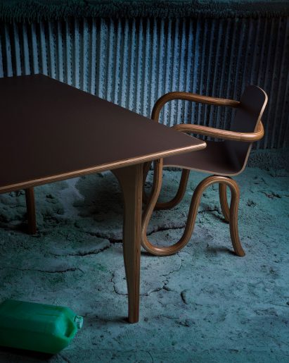 Matthew Day Jackson creates moon-inspired Formica to make furniture