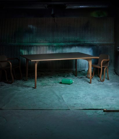 Matthew Day Jackson creates moon-inspired Formica to make furniture