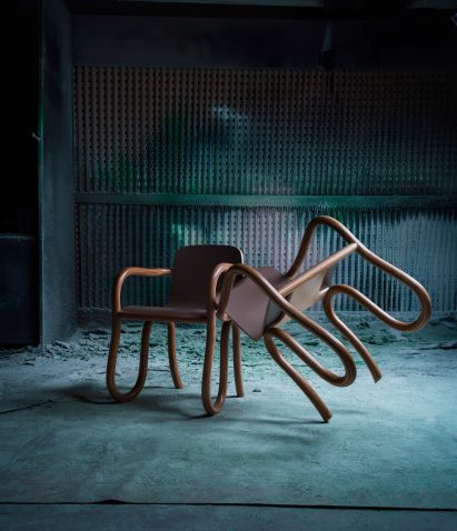 Matthew Day Jackson creates moon-inspired Formica to make furniture