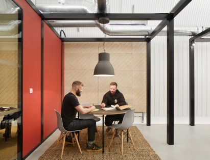 Interiors of Monmouth Coffee offices, designed by ID:SR