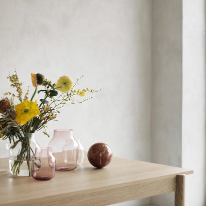 Linear Wood table and bench by Thomas Bentzen for Muuto
