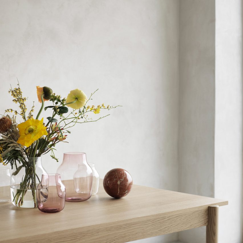 Linear Wood table and bench by Thomas Bentzen for Muuto
