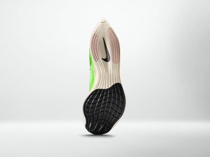 The Nike ZoomX Vaporfly NEXT% is an update of Nike's previous marathon-running trainer, the Nike Zoom Vaporfly 4%