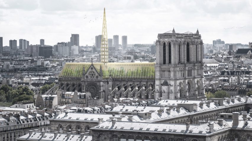 Notre-Dame Cathedral greenhouse roof by NAB Studio