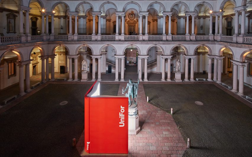 Ron Gilad Installation for UniFor at Palazzo di Brera in Milan