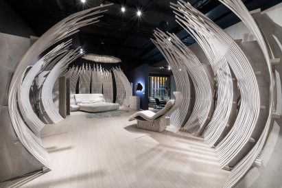 Natuzzi presents Ergo furniture by Ross Lovegrove during Milan design week