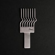 These afro combs were designed by Stockholm-based designer Simon Skinner