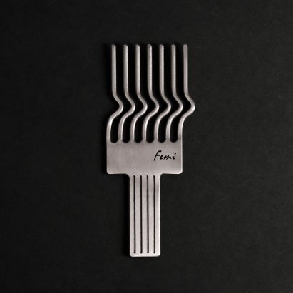 These afro combs were designed by Stockholm-based designer Simon Skinner