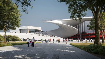 Renders of Shanghai Grand Opera House by Snøhetta in China