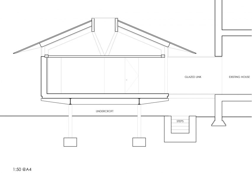 Garden room to link section of Stepping Stone House by Hamish & Lyon