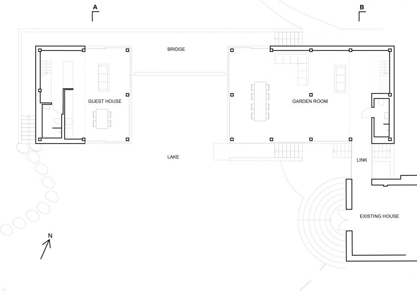 Plan of Stepping Stone House by Hamish & Lyon