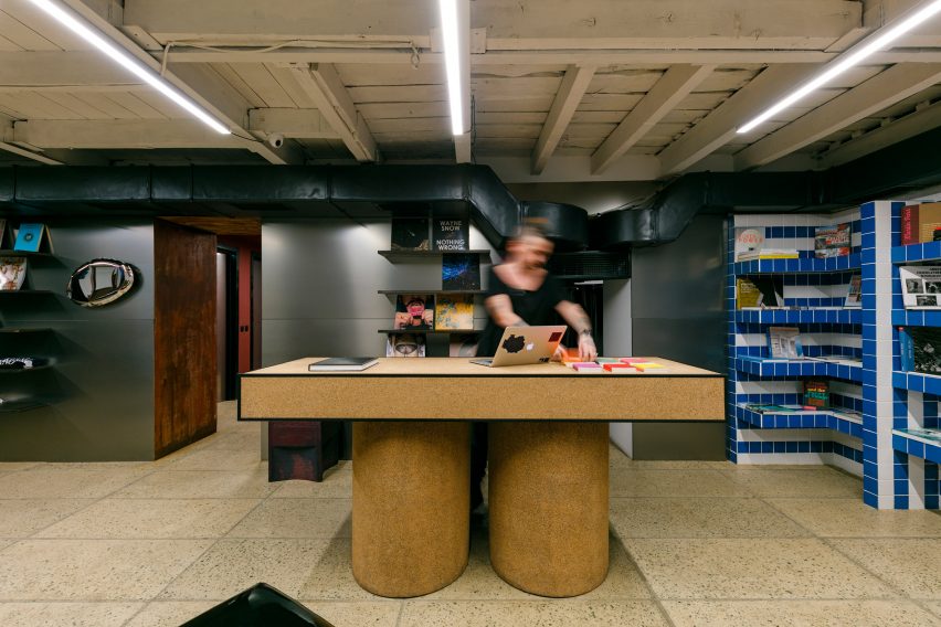 Interiors of They Said Books shop, designed by Lado Lomitashvili