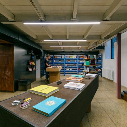 Interiors of They Said Books shop, designed by Lado Lomitashvili