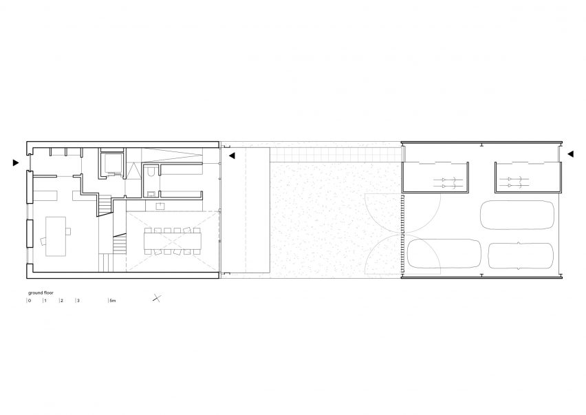 Ground floor plan of 3-Generation House by BETA