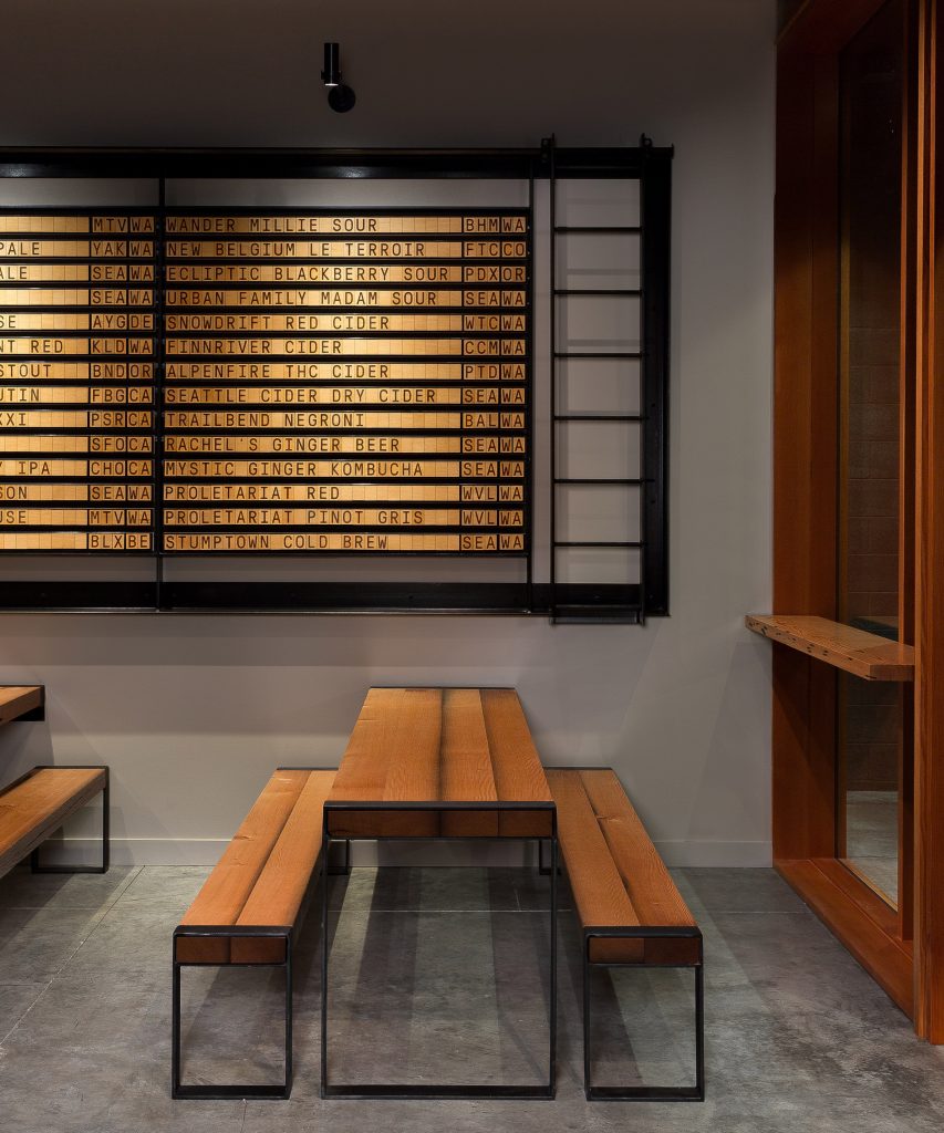Trailbend Taproom restaurant and beerhall in Seattle Washington by Graham Baba Architects