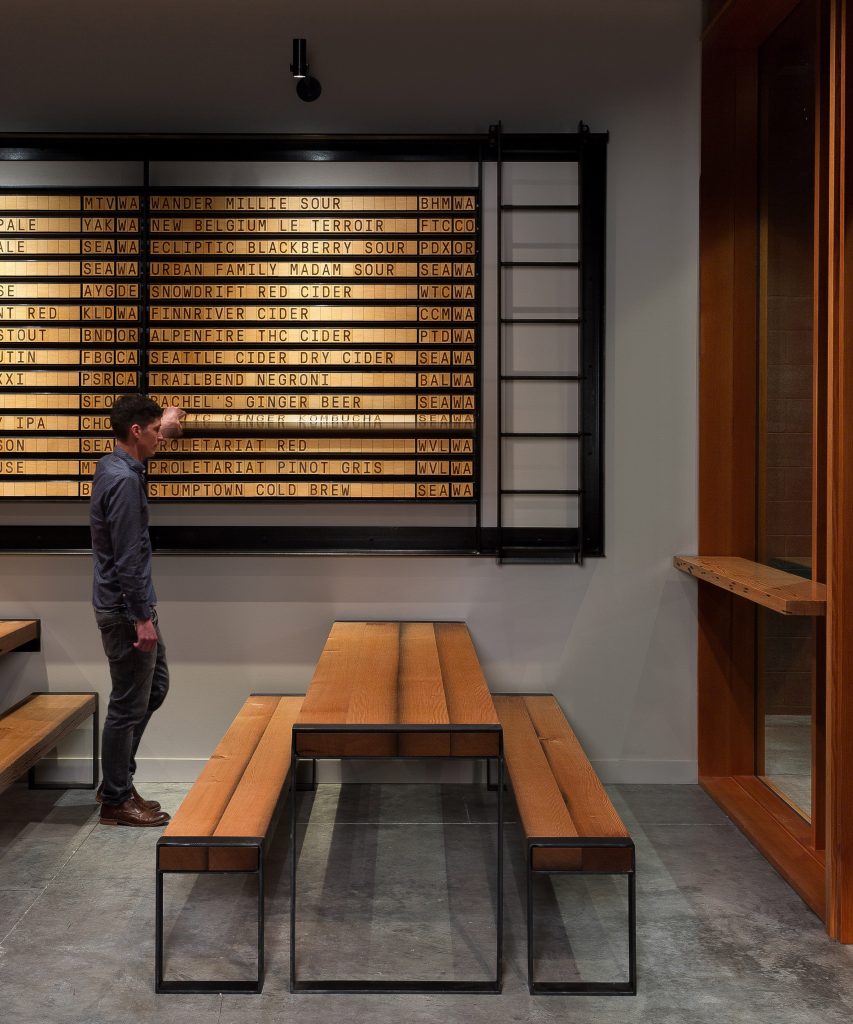 Trailbend Taproom restaurant and beerhall in Seattle Washington by Graham Baba Architects