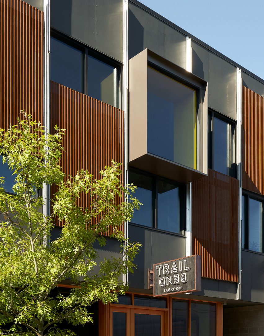 Trailbend Taproom restaurant and beerhall in Seattle Washington by Graham Baba Architects