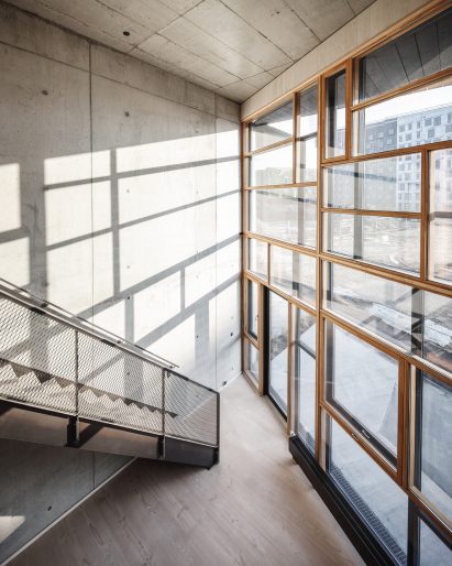 Lendager Group design Upcycle Studios in Denmark built from recycled materials
