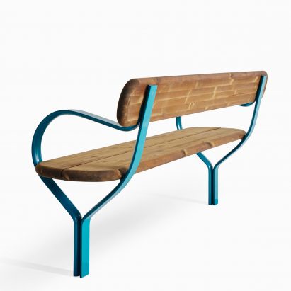 Bench in the Folk outdoor furniture collection by Vestre and Front