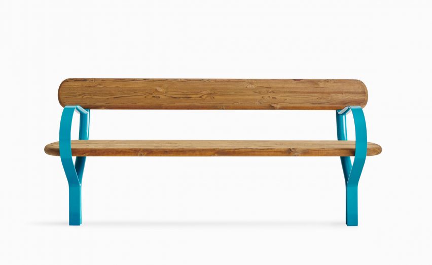 Bench in the Folk outdoor furniture collection by Vestre and Front