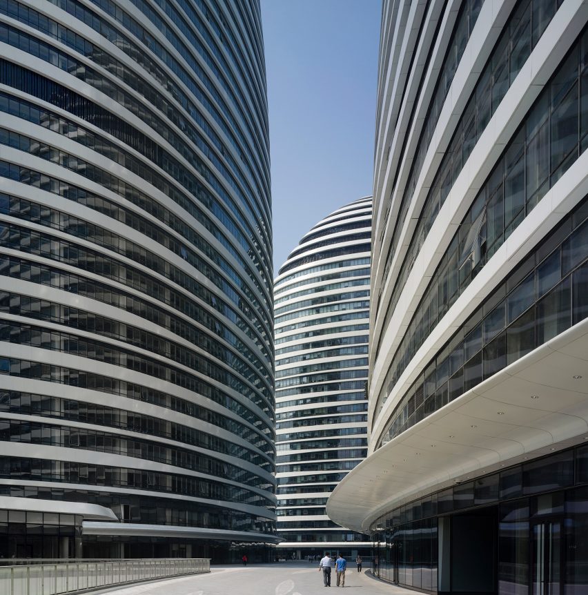 A property developer has won a court case against a website that said the Zaha Hadid Architects design Wangjing Soho had . bad Feng Shui