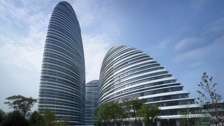 A property developer has won a court case against a website that said the Zaha Hadid Architects design Wangjing Soho had . bad Feng Shui