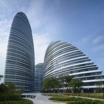 A property developer has won a court case against a website that said the Zaha Hadid Architects design Wangjing Soho had . bad Feng Shui
