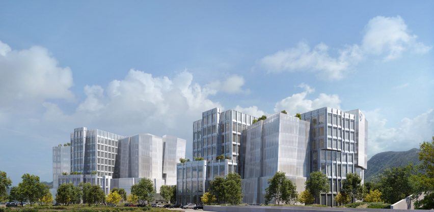 Second Century Project office buildings for Warner Bros by Frank Gehry