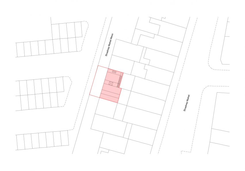 Site plan of 6 Broadway Market Mews by Delvendahl Martin Architects