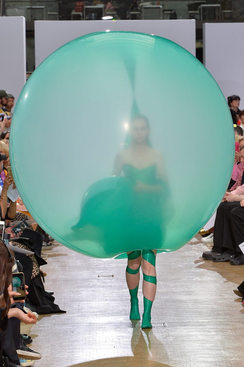 Fredrik Tjærandsen rubber bubble clothing