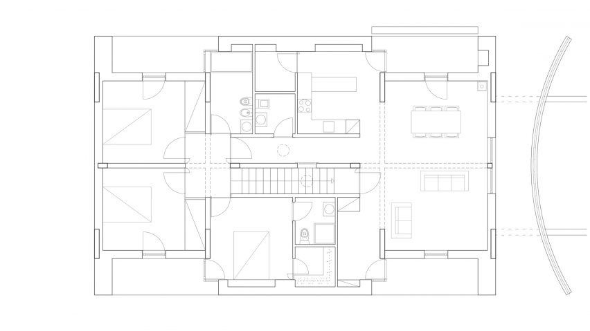 Floor plan of TS House by Pedro Miguel Santos in Penafiel Portugal