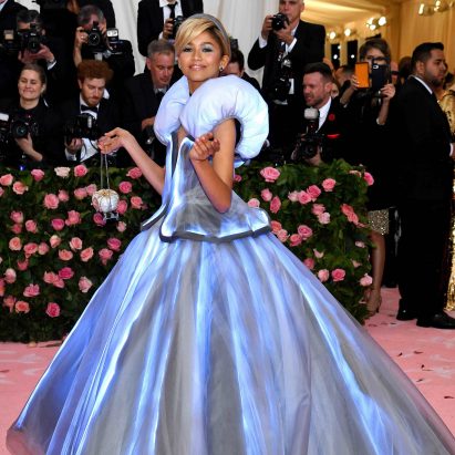 Zendaya wears colour-changing Cinderella dress to the Met Gala in New York