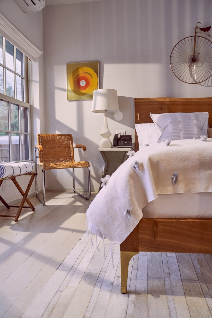 A Room at the Beach boutique hotel by Lucy Swift Weber and Charles Lemonides in Bridgehampton, New York