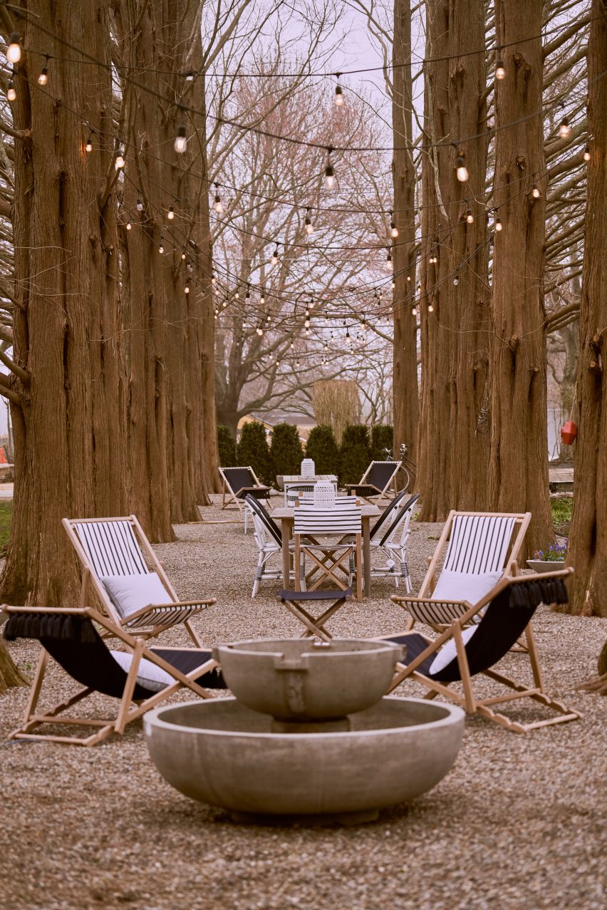A Room at the Beach boutique hotel by Lucy Swift Weber and Charles Lemonides in Bridgehampton, New York