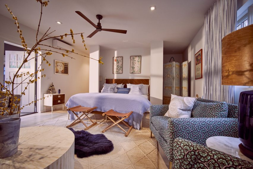 A Room at the Beach boutique hotel by Lucy Swift Weber and Charles Lemonides in Bridgehampton, New York