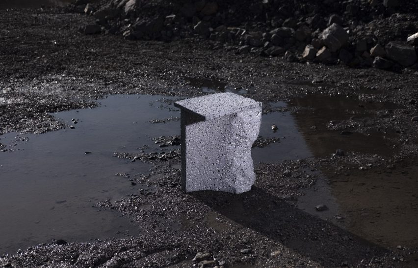 Moon Rock aluminium furniture by Studio Furthermore