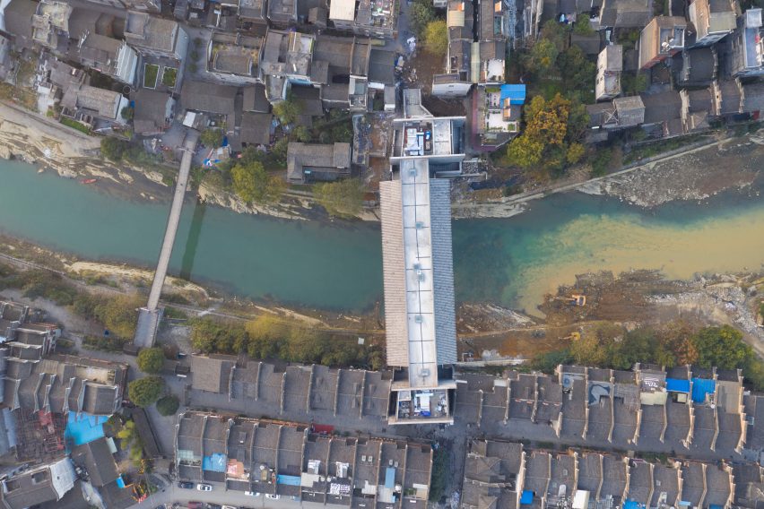 Atelier FCJZ's Jishou Art Museum doubles as a pedestrian bridge