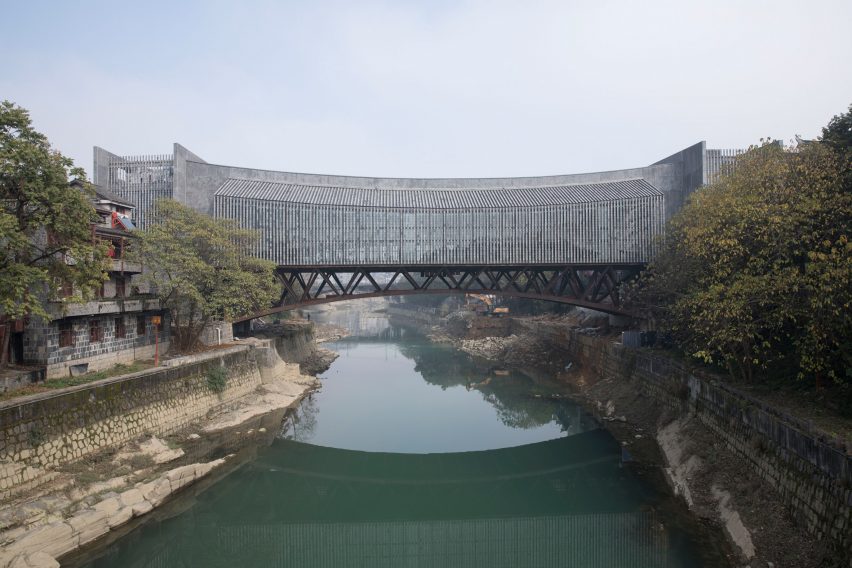 Atelier FCJZ's Jishou Art Museum doubles as a pedestrian bridge