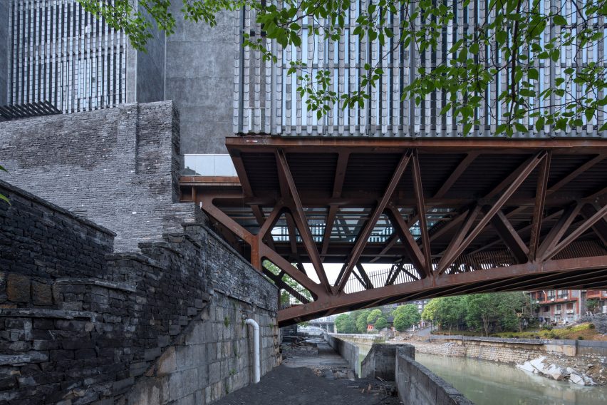 Atelier FCJZ's Jishou Art Museum doubles as a pedestrian bridge