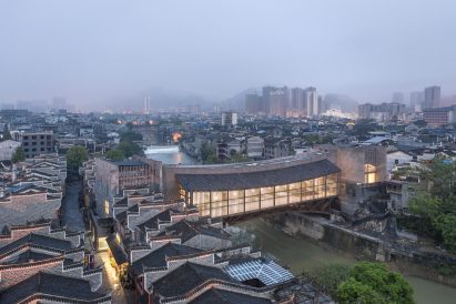 Atelier FCJZ's Jishou Art Museum doubles as a pedestrian bridge