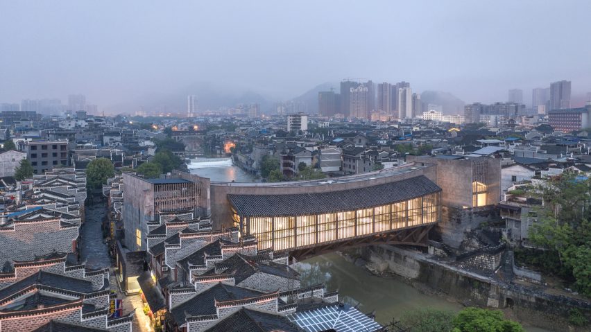 Atelier FCJZ's Jishou Art Museum doubles as a pedestrian bridge