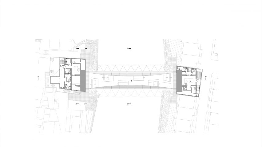 Atelier FCJZ's Jishou Art Museum doubles as a pedestrian bridge
