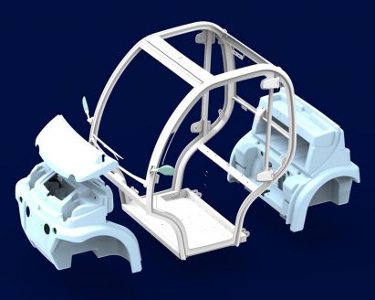 Mandalaki's Birò O2 concept car is made from 80 per cent recycled plastics