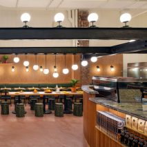 Pink concrete, cherry wood and cork feature in Manhattan’s Bourke Street Bakery